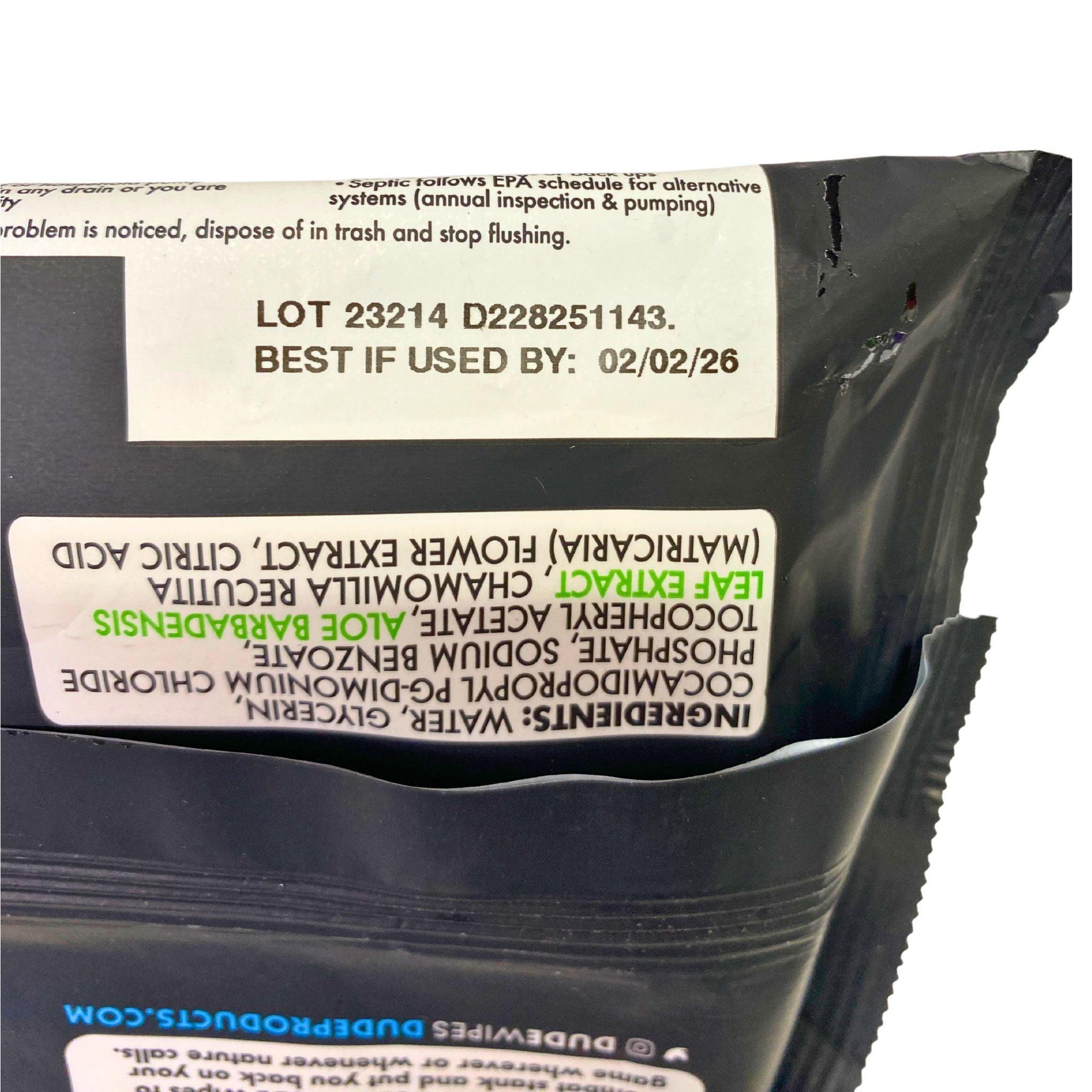 Dude Wipes XL Fragrance-Free Flushable Wipes - 30 Count Pack | Gentle & Strong for Men's Hygiene, Camping, Travel & Gym Use