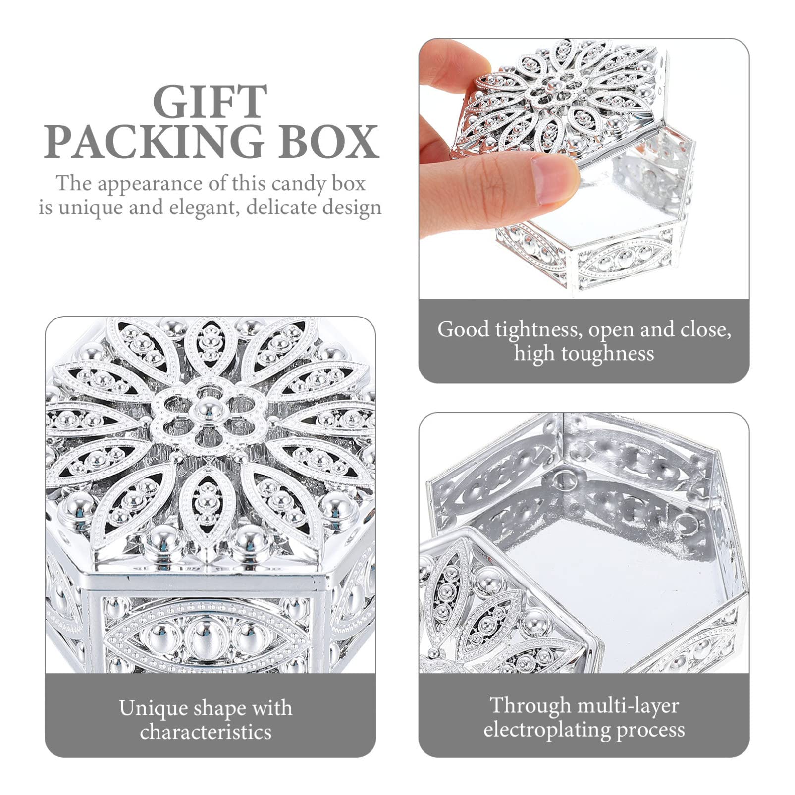 12pcs Plastic Candy Boxes for Wedding & Party Favors - Elegant Gift Packaging