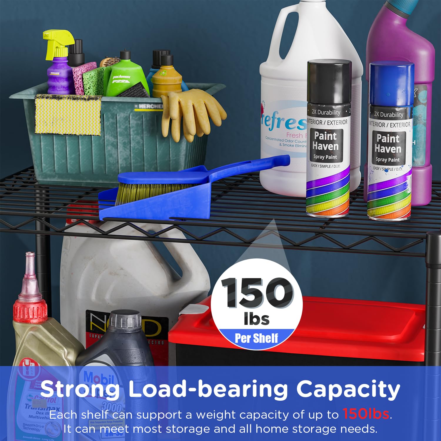 FDW 3-Tier Adjustable Metal Storage Shelves - 13