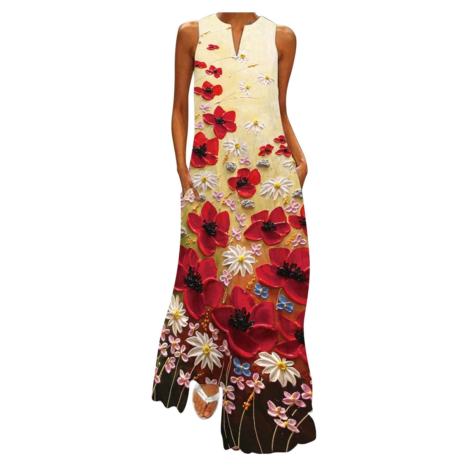 Elegant Women's Wedding Guest Dresses & Casual Spaghetti Strap Tank Dresses - Button Down Beach Sundresses for Summer Parties, Vacations & Outdoor Events