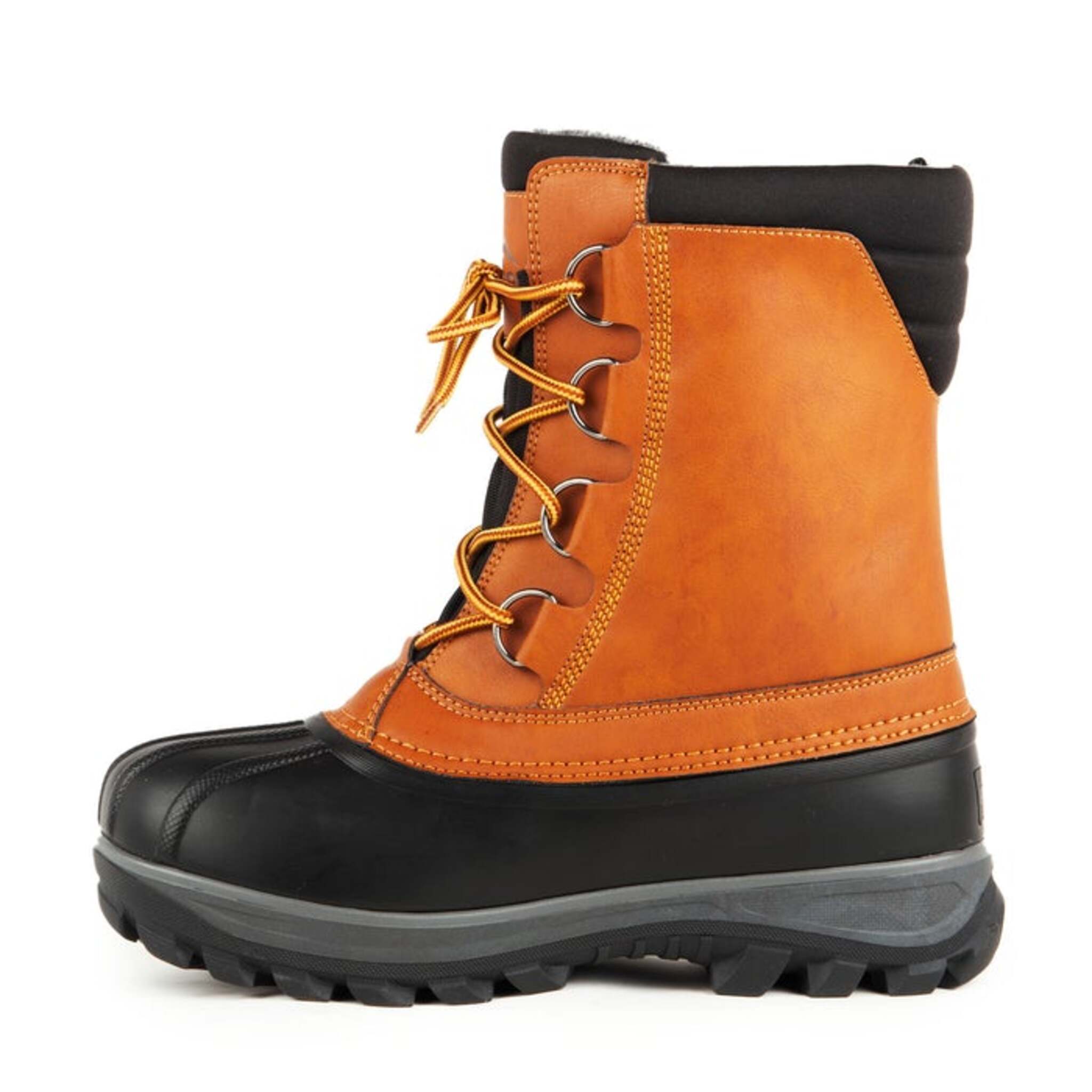 Acton Men's Waterproof Winter Work Boots - Synthetic Leather, Slip Resistant, Removable Insole | Reflective Safety Design for Construction & Outdoor Jobs | Sizes 7-14