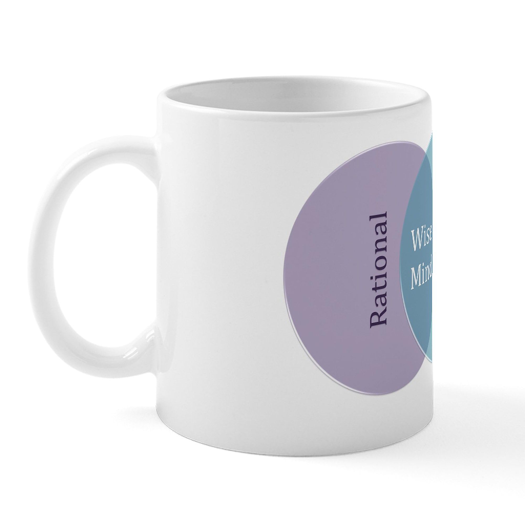 Wise Mind Ceramic Coffee Mug 11 oz (325 ml) - Inspirational Quote Mug for Tea, Coffee & Hot Drinks - Perfect for Office, Home & Gifts