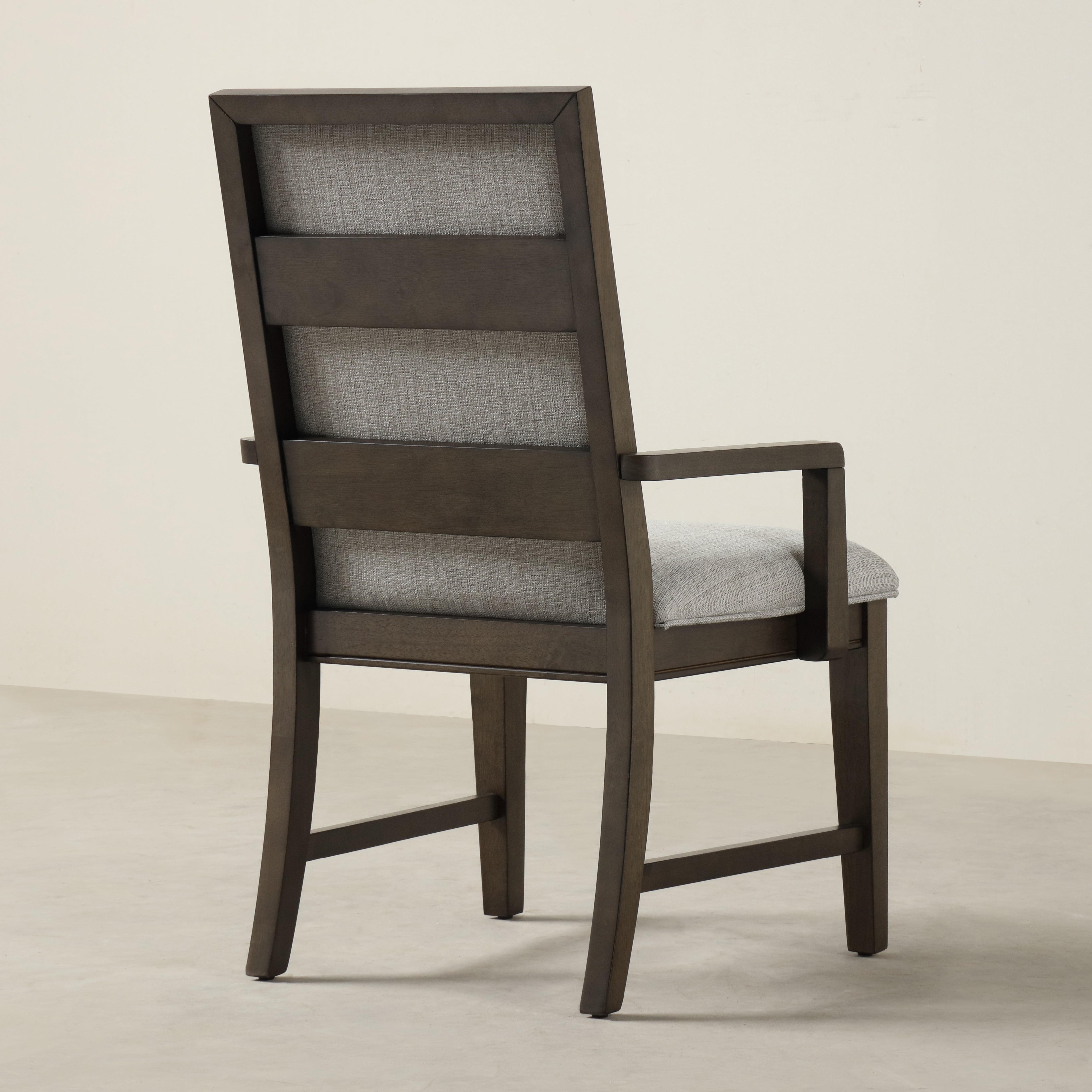 Roundhill Furniture Aberll Solid Wood Upholstered Armchairs - Gray Living Room Chairs Set of 2 for Dining Room, Bedroom, or Home Office