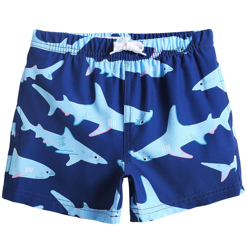 Toddler Boys' Animal Print Swim Trunks - Lightweight Adjustable Beach Shorts for Swimming, Surfing & Summer Play | MaaMgic Kids' Swimwear