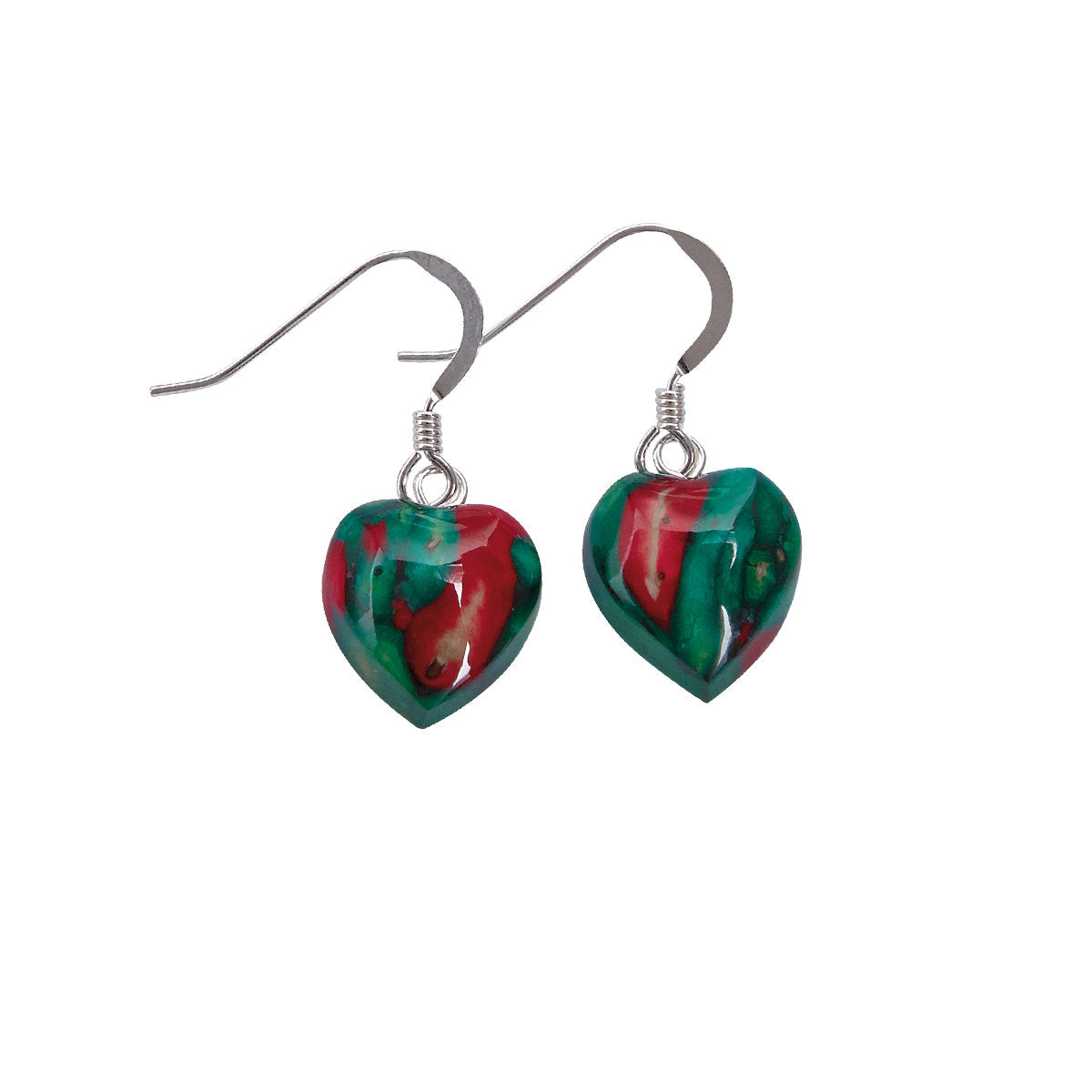 Heathergems Heart Earrings - Handmade Scottish Stone Jewelry for Women | Perfect for Valentine's Day Gifts, Anniversary Presents & Everyday Wear