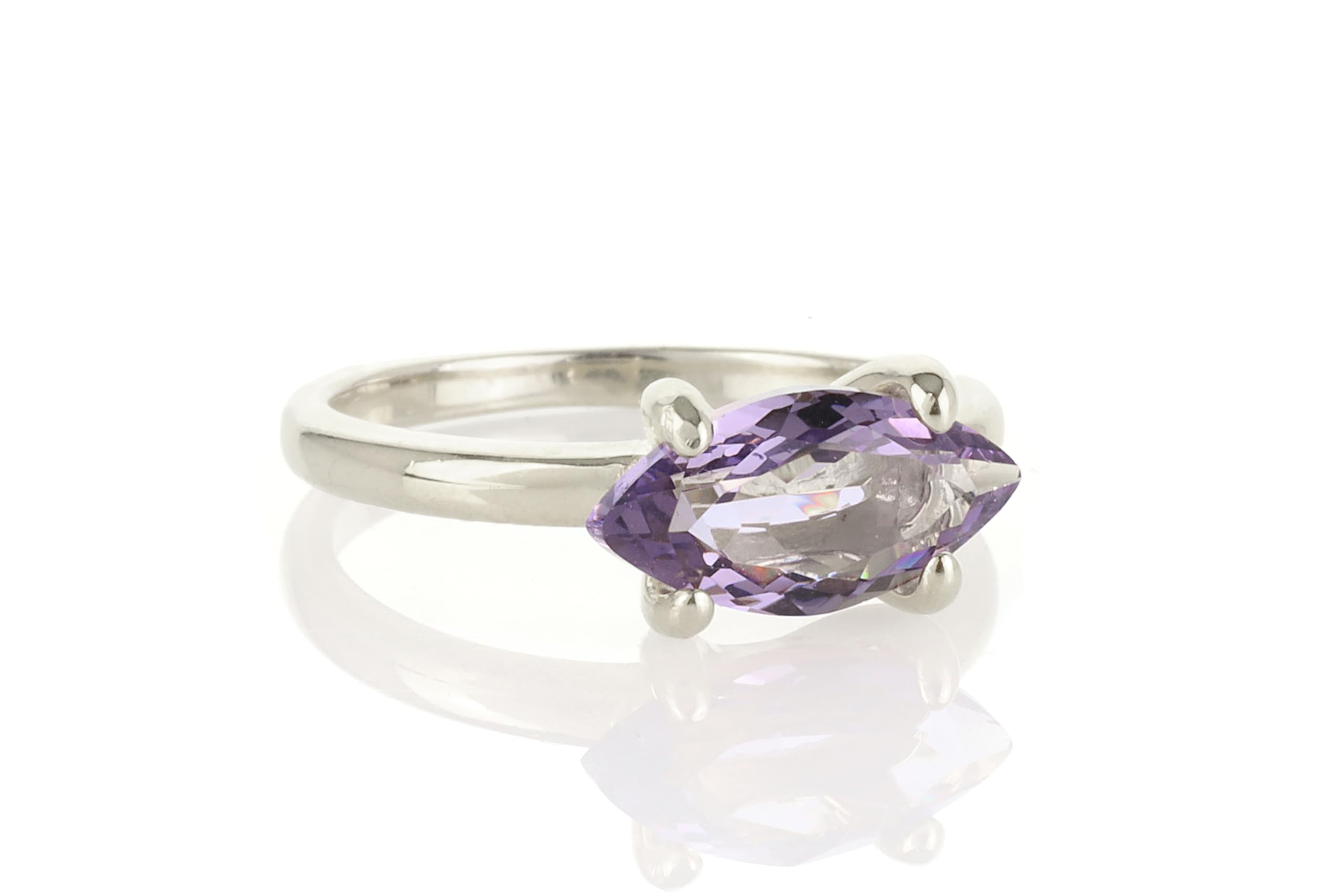 14K Gold Filled Amethyst Ring for Women | Elegant Marquise Cut Purple Gemstone Jewelry | Perfect Birthday Gift with Velvet Gift Box | Ideal for Weddings, Anniversaries & Special Occasions