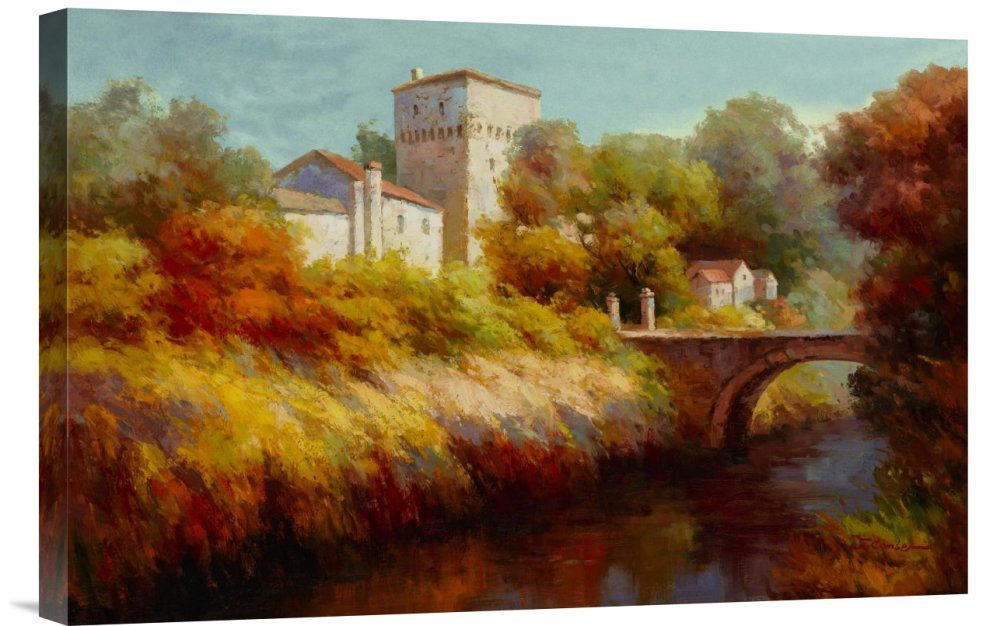 Global Gallery Budget Combe Stonebridge Creek Gallery Wrap Giclee Canvas Print - Premium Wall Art Decor for Living Room, Bedroom & Office