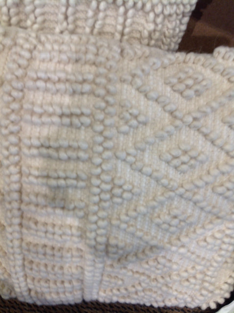 Bohemian Cream Stitch Pillow - 20
