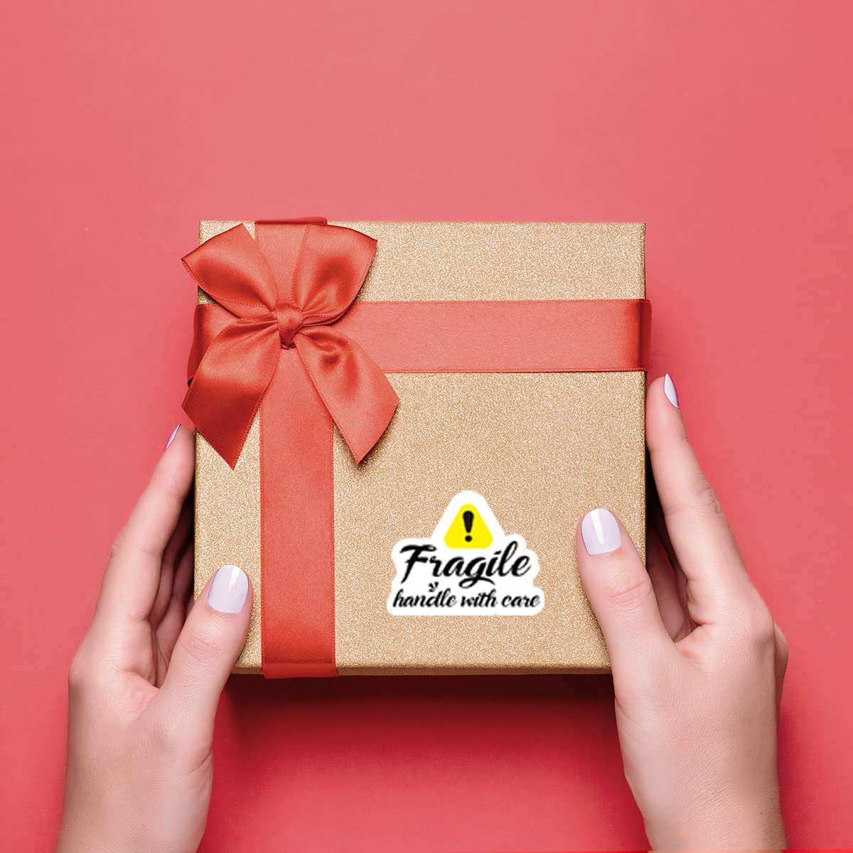 500 PCS Fragile Stickers for Shipping - Funny Handle with Care Labels for Packing Boxes, Mail Envelopes & Small Business Use - Perfect for Delicate Items & Safe Delivery
