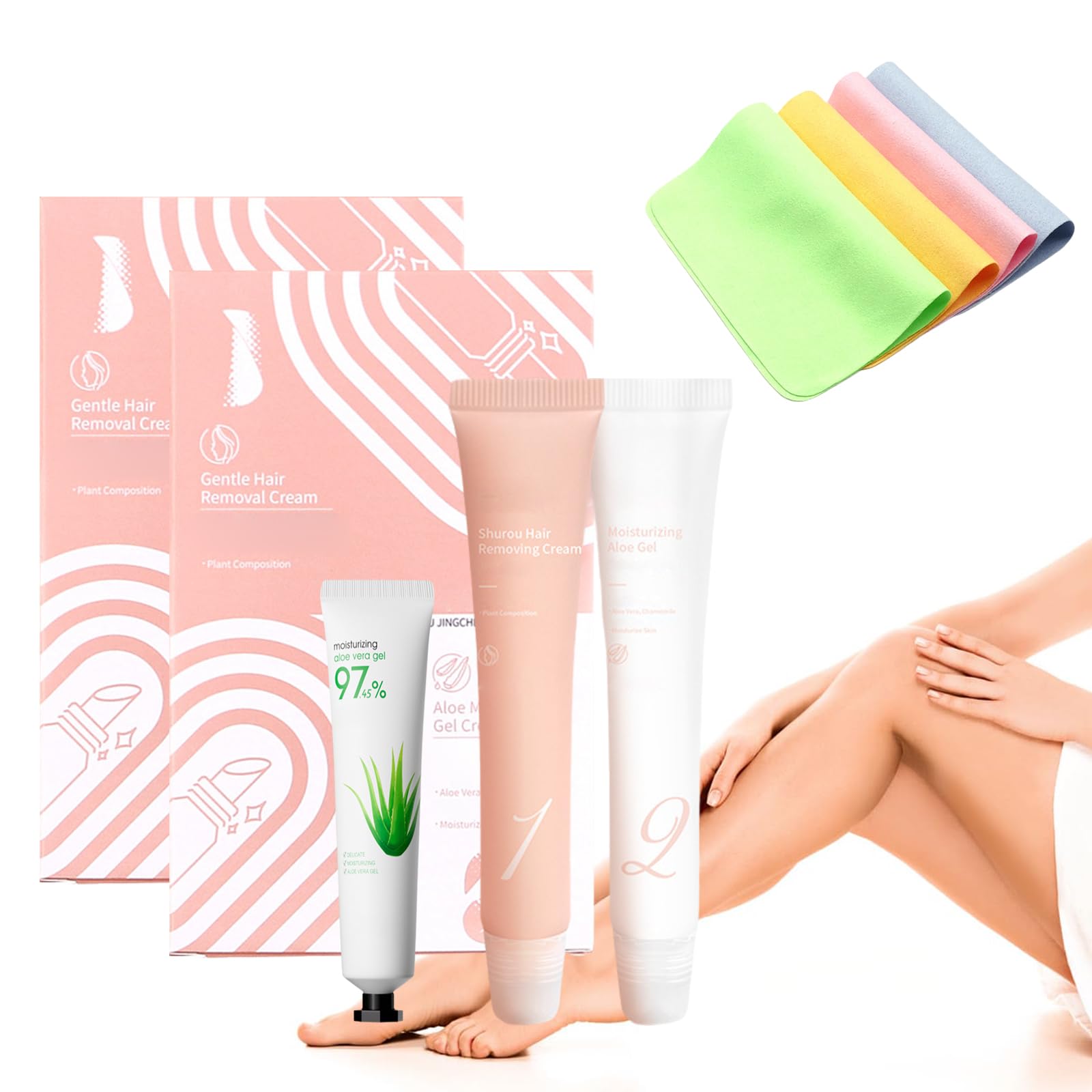 SilkLip Hair Removal Kit - Painless & Effective At-Home Hair Remover for Women & Men - Smooth Skin on Legs, Arms, Bikini Line & Face - Rechargeable & Portable for Travel Use