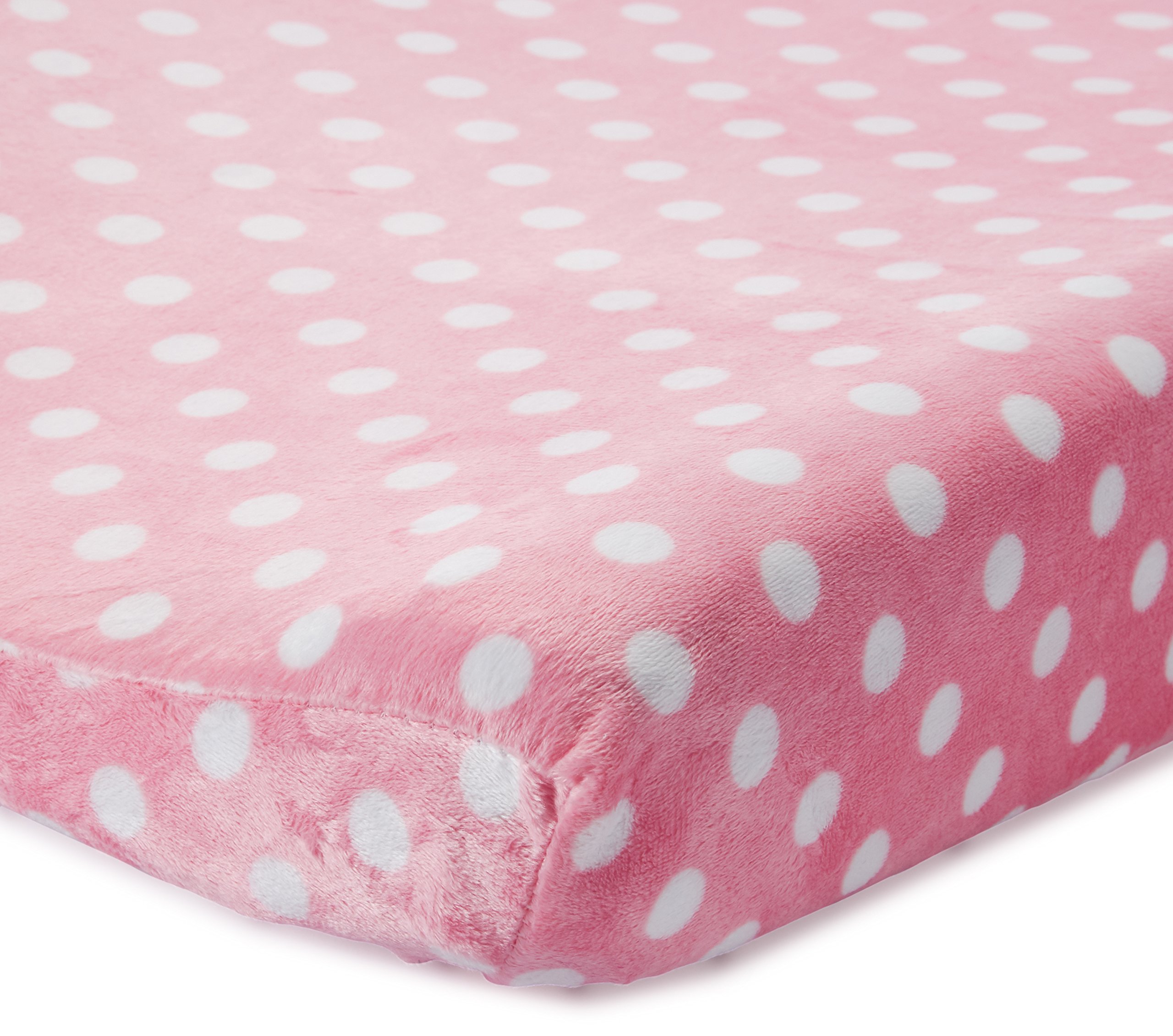Summer Infant Ultra Plush Changing Pad Cover - Soft Pink Dots Design for Baby Nursery | Waterproof & Hypoallergenic | Perfect for Diaper Changing Stations & Nursery Decor