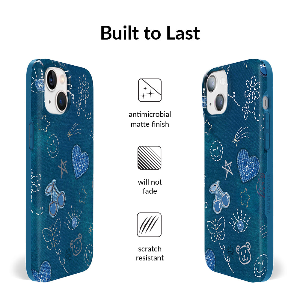 Stylish Blue Denim iPhone Case - Trendy & Protective Cover for iPhone 13/14/15 Pro Max - Perfect for Everyday Use, Travel & Fashion Accessories