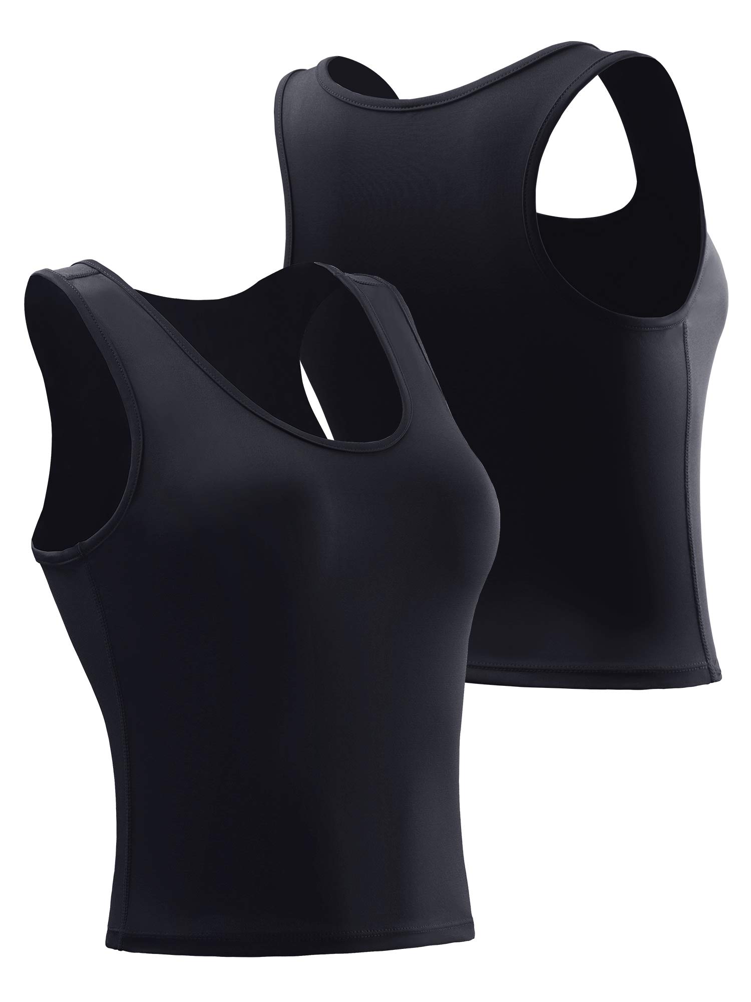 NELEUS Women's Running & Workout Athletic Crop Tops - Pack of 3 - Moisture Wicking Gym Shirts for Yoga, Jogging & Fitness Training