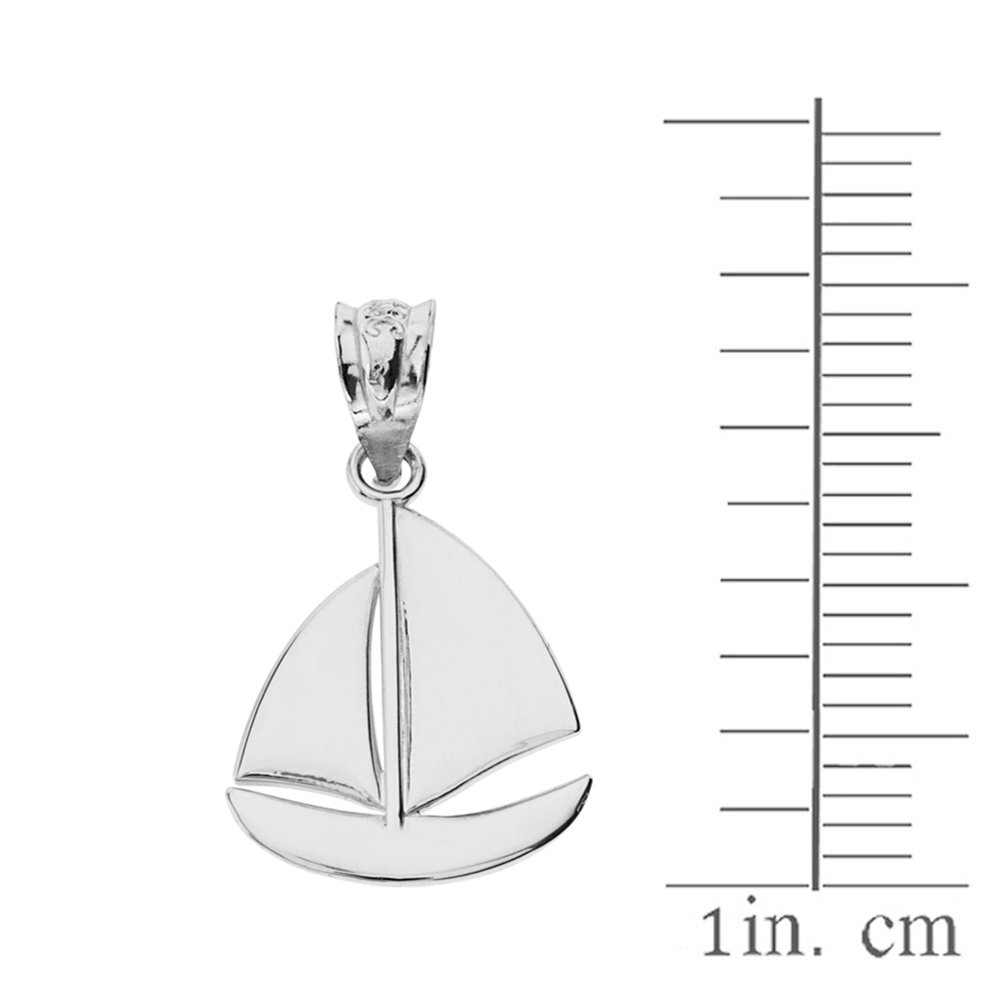 Fine Sterling Silver Nautical Sailboat Charm Pendant Necklace - Elegant Jewelry for Women - Perfect Gift for Sailors, Beach Lovers & Ocean Enthusiasts