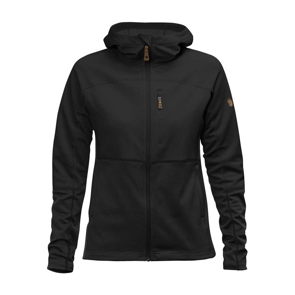 Fjallraven Women's Abisko Trail Fleece Jacket - Lightweight Hiking Fleece for Outdoor Adventures - Black - Perfect for Camping, Hiking & Travel