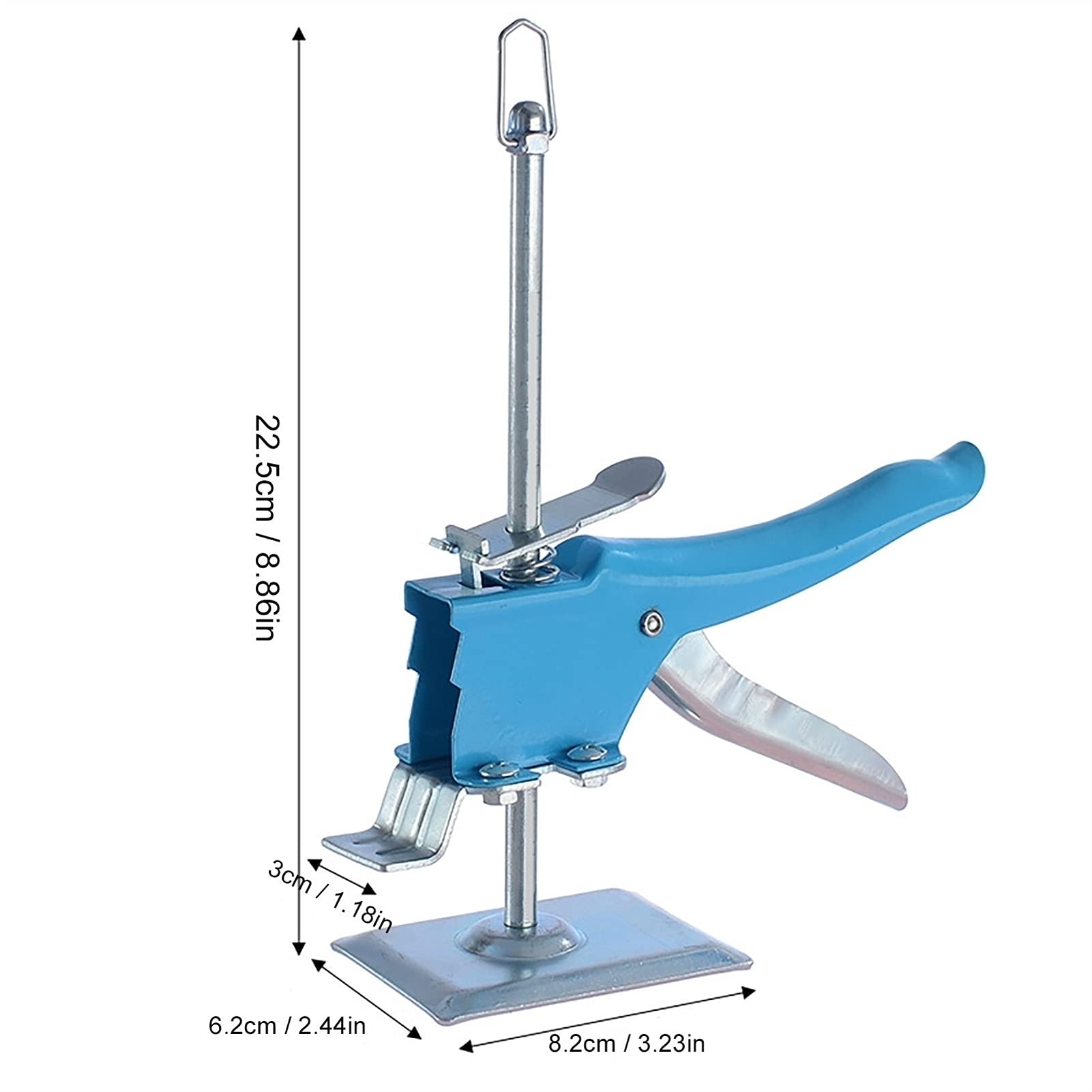Stainless Steel Hand Jack Lift Tool - Pirate Arm Leveling Lifter for High & Low Leveling | Universal Labor-Saving Auxiliary Tool (Blue) | Perfect for Garage, Construction & DIY Projects