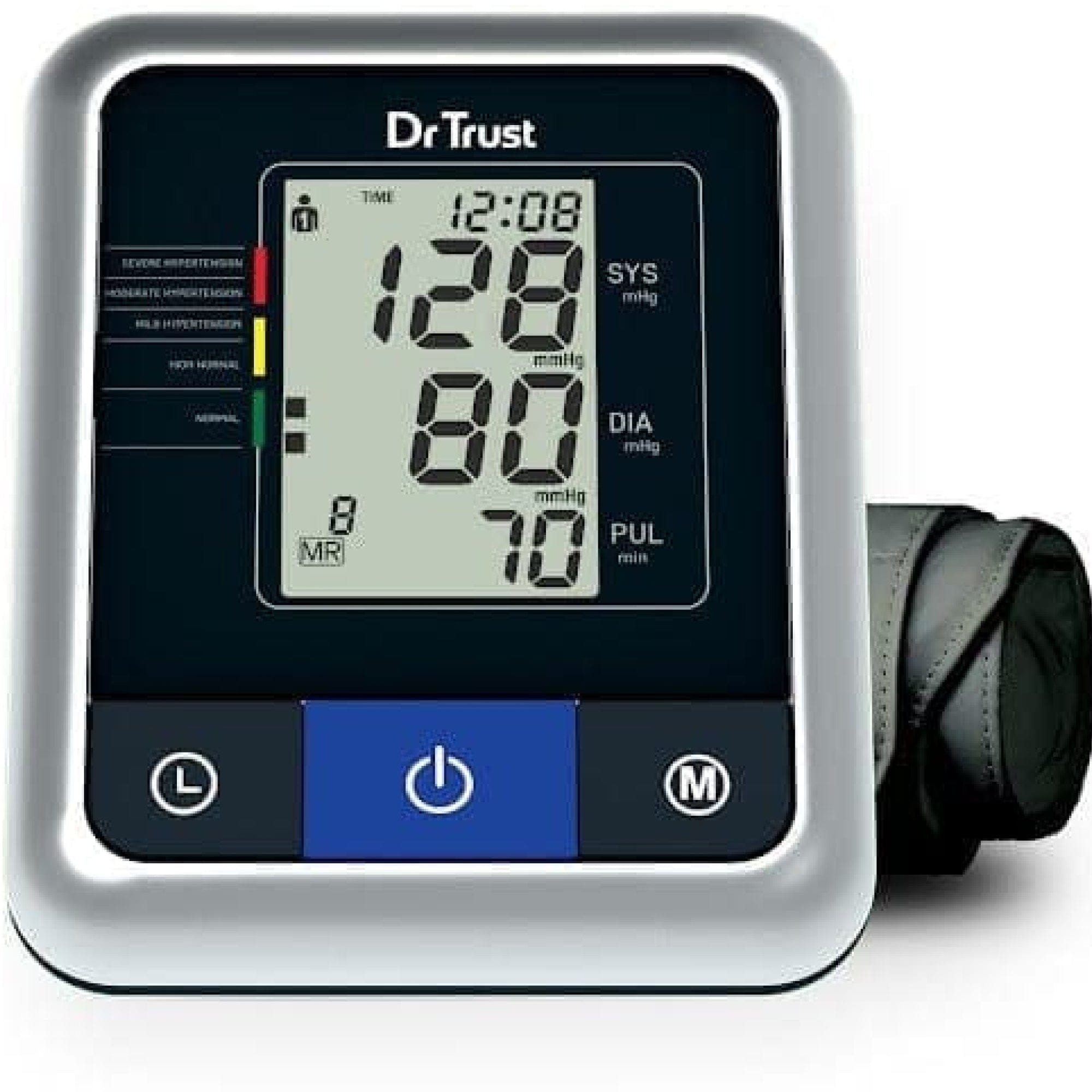 Dr Trust USA Digital Blood Pressure Monitor - Accurate Upper Arm Cuff for Home Use, Heart Health Tracking & Fitness Monitoring