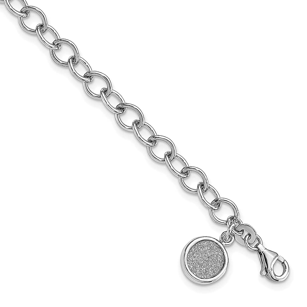 925 Sterling Silver Circle Bracelet for Women - Dainty Rolo Chain Bracelet, Elegant Fine Jewelry Gift for Her - Perfect for Everyday Wear, Date Nights & Special Occasions