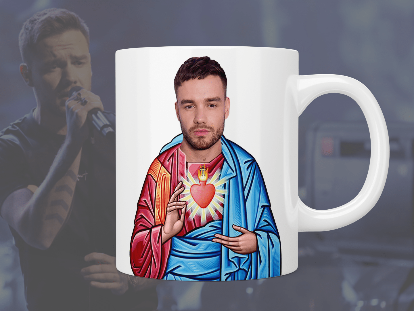Saint Liam Payne Coffee Mug - 15oz Ceramic Cup for Hot & Cold Drinks - Perfect for Fans, Home, Office, or Gift Giving