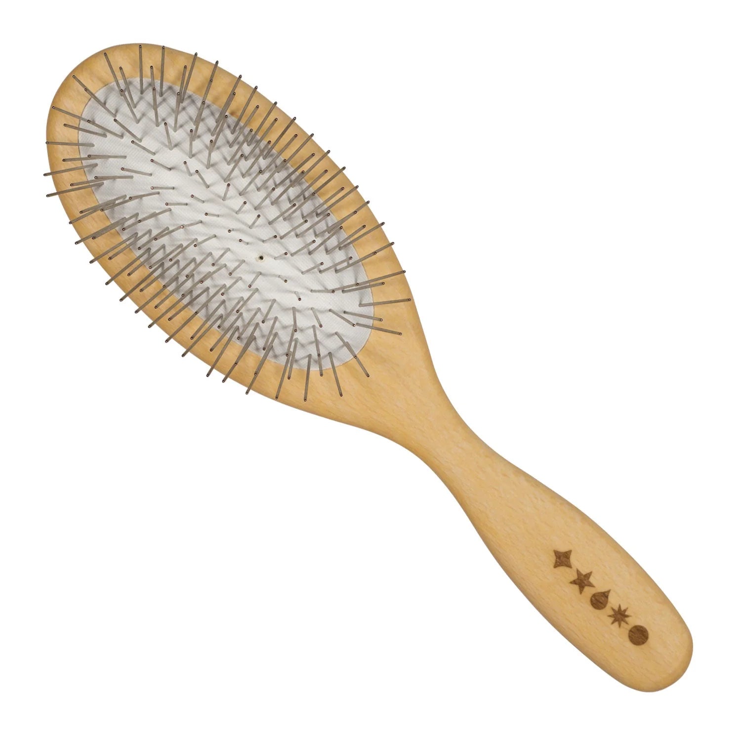 Organic Beechwood Hair Brush for Detangling & Scalp Massage - Natural Wooden Hairbrush for Shine & Volume - Perfect for Daily Hair Care & Styling at Home or Salon