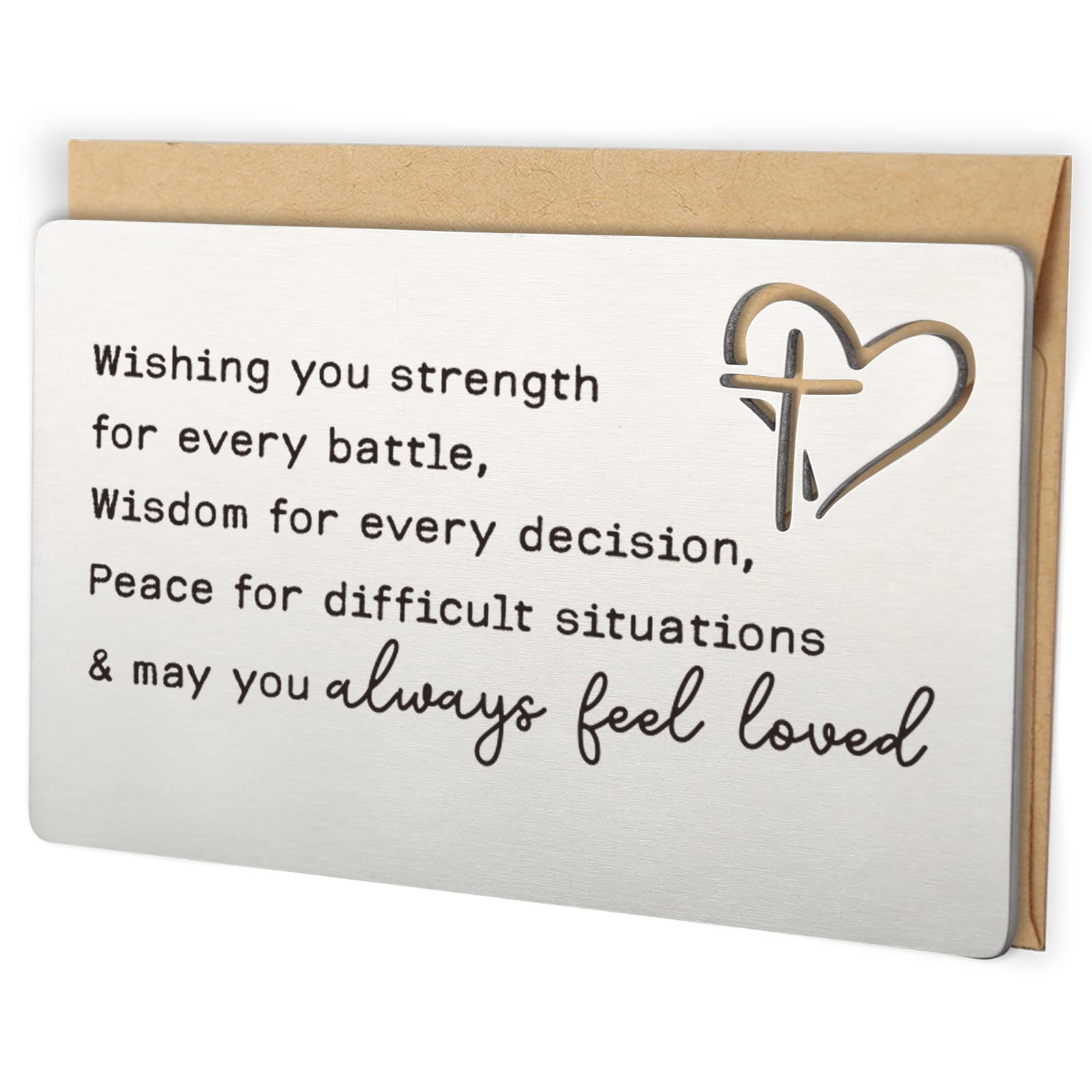 YODOCAMP Christian Engraved Wallet Card - Religious Scripture Gift for Men & Women - Inspirational Encouragement Present for Christmas, Birthday, Graduation - Perfect for Daily Carry & Faith Reminders