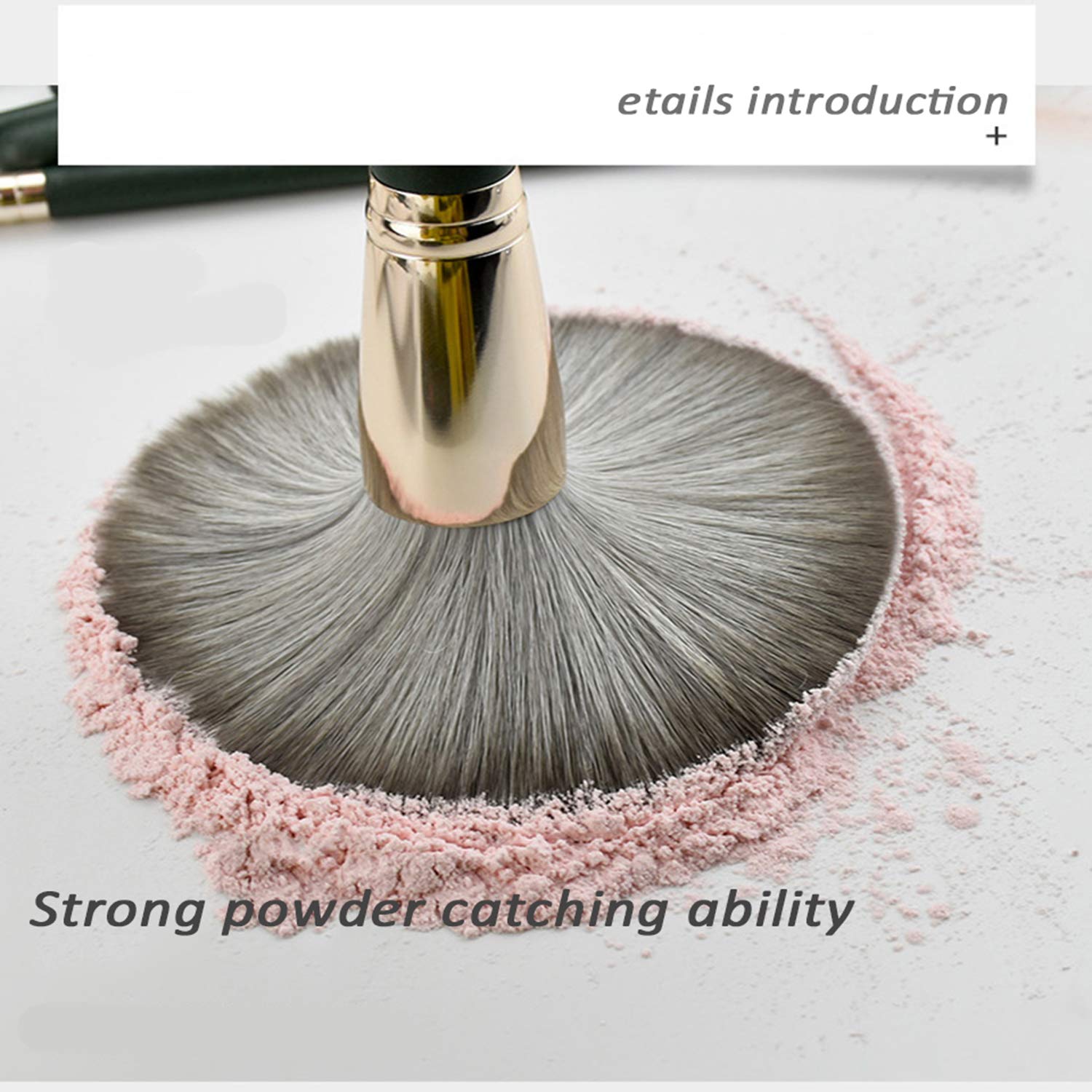 14-Piece Premium Synthetic Makeup Brush Set - Contour, Concealer, Foundation & Eyeshadow Brushes with Green Conical Handle | Perfect for Professional Makeup Artists & Beginners (Green)