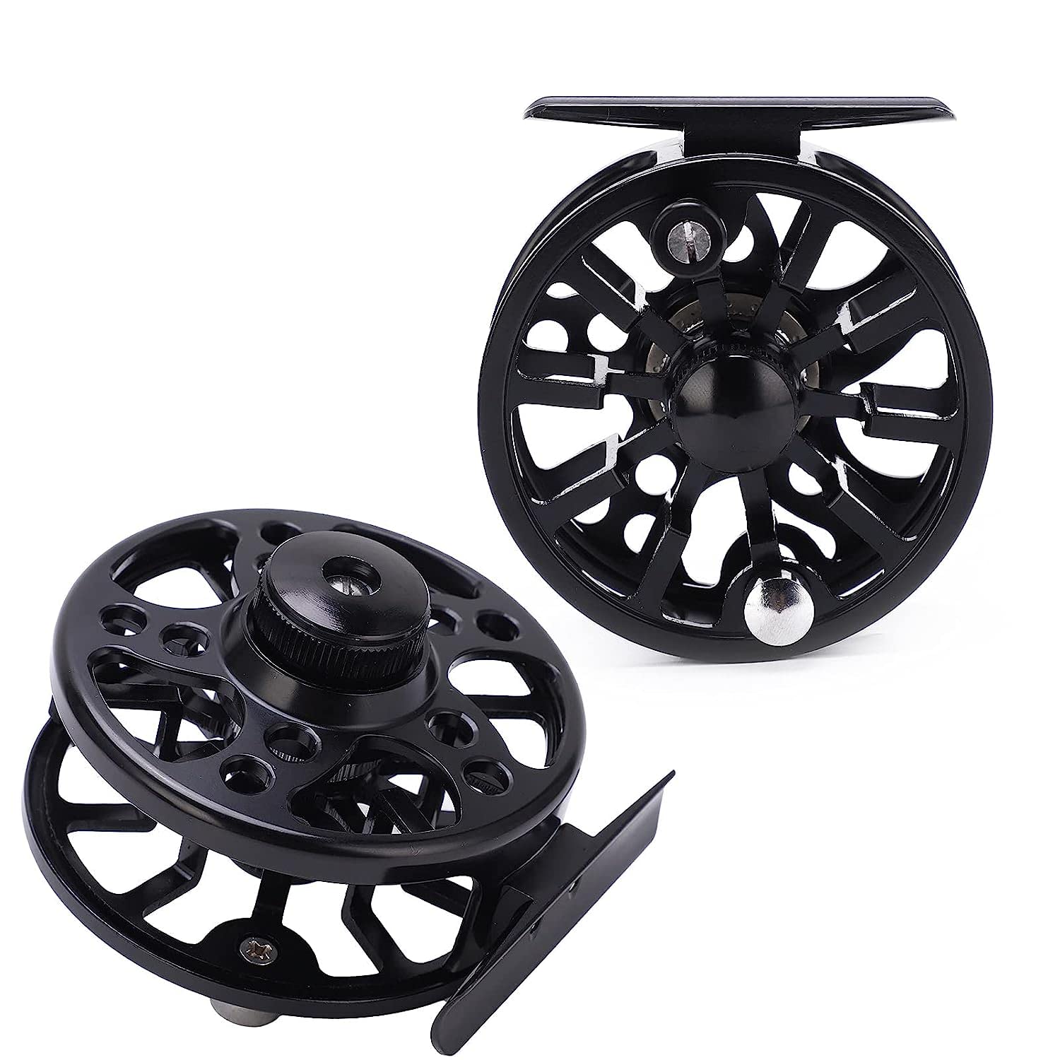 Ubersweet® Aluminum Alloy Fly Fishing Reel - Compact, Lightweight & Durable Spinning Reel for Lake, Ice & Outdoor Fishing | Perfect for Trout, Bass & Salmon Fishing Adventures