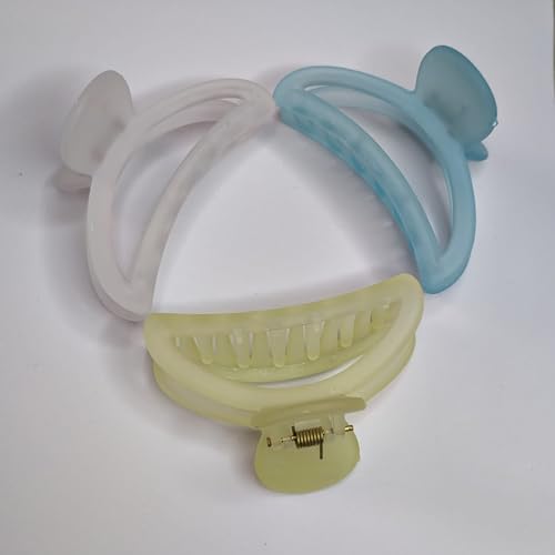Set of 3 Non-Slip Claw Clips for Thick Hair - Large Hair Clips for Women & Girls, Strong Hold Hair Accessories - Perfect for Workouts, Office & Everyday Styling