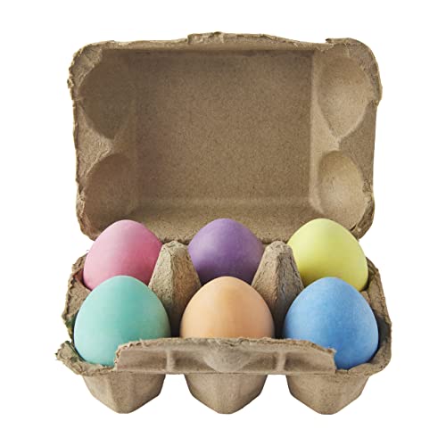 Mud Pie Kids Egg-Shaped Sidewalk Chalk Set - 24 Vibrant Colors for Outdoor Drawing, Perfect for Driveway Art, Playground Fun & Summer Activities