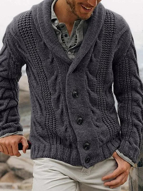 Plus Size Men's Cardigan Sweater - Cozy Knit Pullover for Big & Tall - Perfect for Casual Wear, Office & Winter Layering
