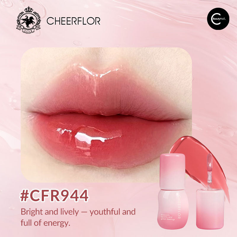 Cheerflor Playful Glazer Mirror Water Gloss Lip Tint - Long-Lasting Hydrating Lip Stain for Everyday Wear, Date Night & Special Occasions