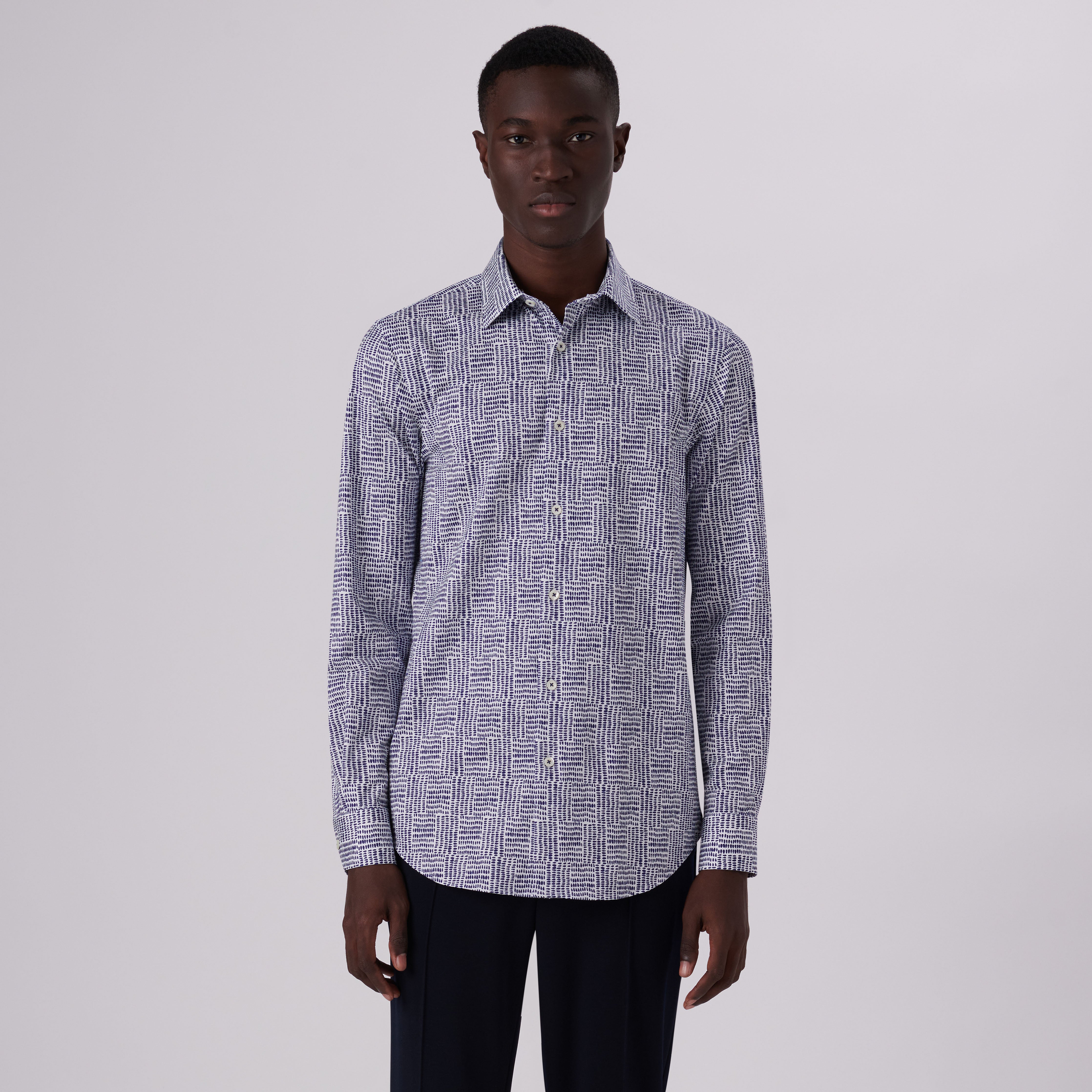 James Abstract Check Print Cotton Shirt for Men - Stylish Casual Button Down Shirt for Office, Date Night & Everyday Wear