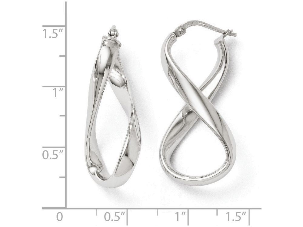 Sterling Silver Twisted Hoop Earrings for Women - Polished & Shiny Fashion Jewelry - Perfect for Parties, Weddings & Everyday Wear