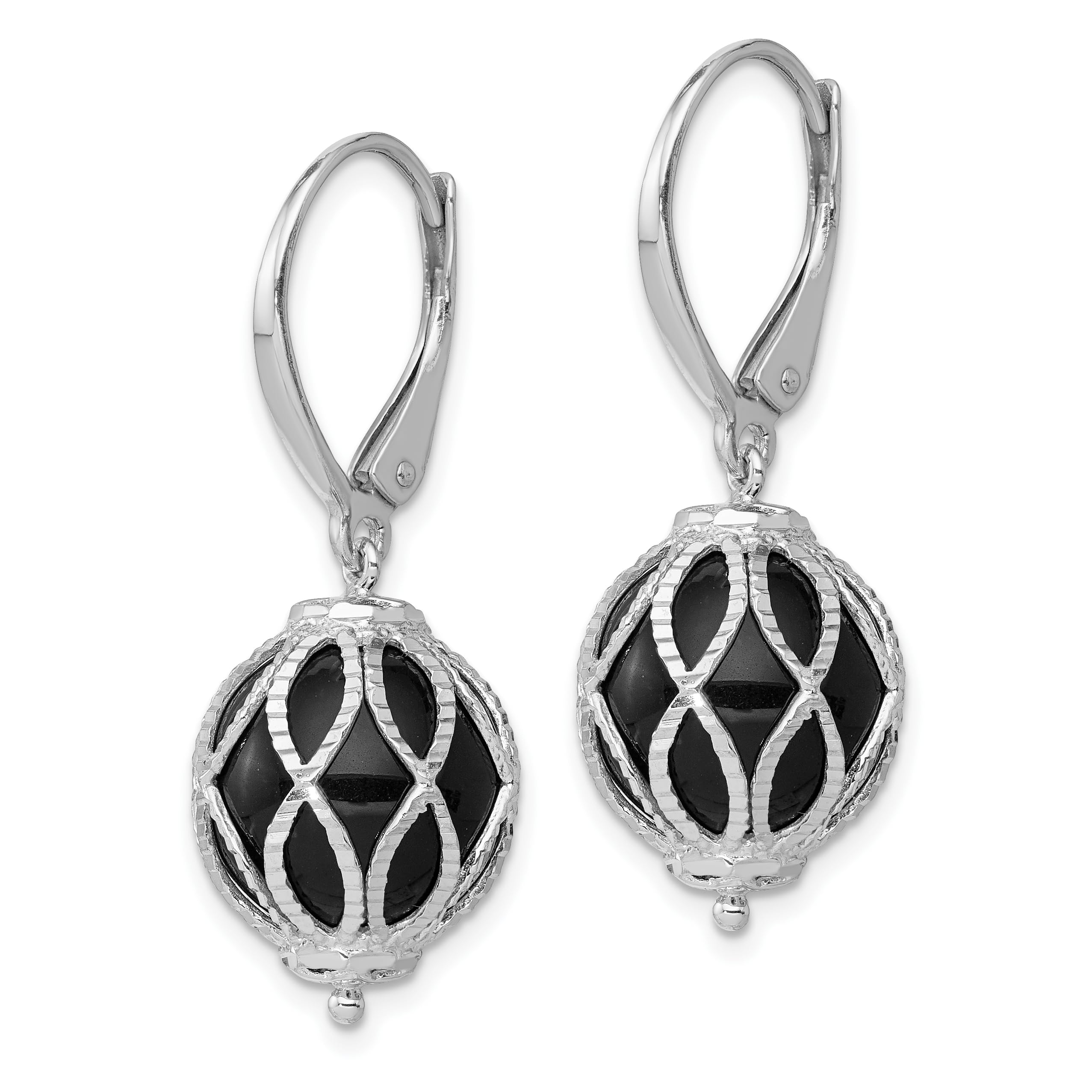 925 Sterling Silver Black Onyx Drop Dangle Earrings for Women - Elegant Gothic Jewelry Gift for Party, Wedding & Evening Occasions