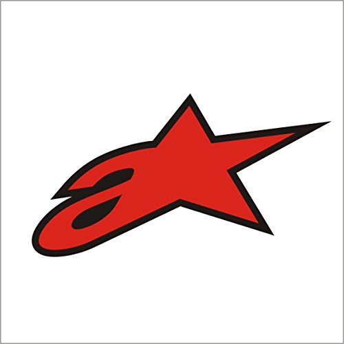 iSee360 Alpinestar Die-Cut Waterproof Stickers for Honda Dio, Activa, Access, Aviator & Jupiter Scooters - Matte Black & Red Decals - Fits Side Panels, Visor & Stem | Motorcycle Customization & Protection