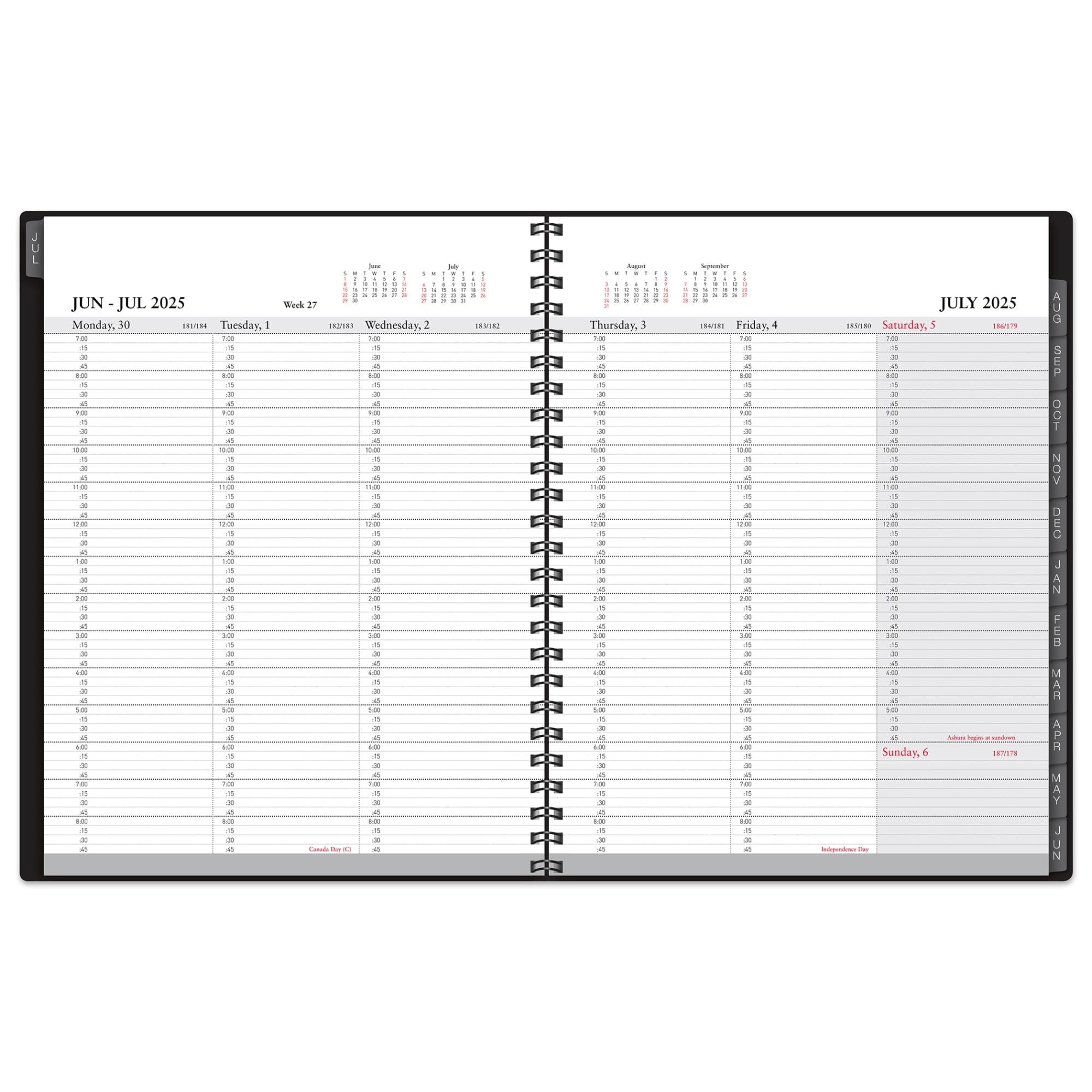 2025-2026 Office Depot® 14-Month Academic Planner - Weekly/Monthly Vertical Layout, 7.5