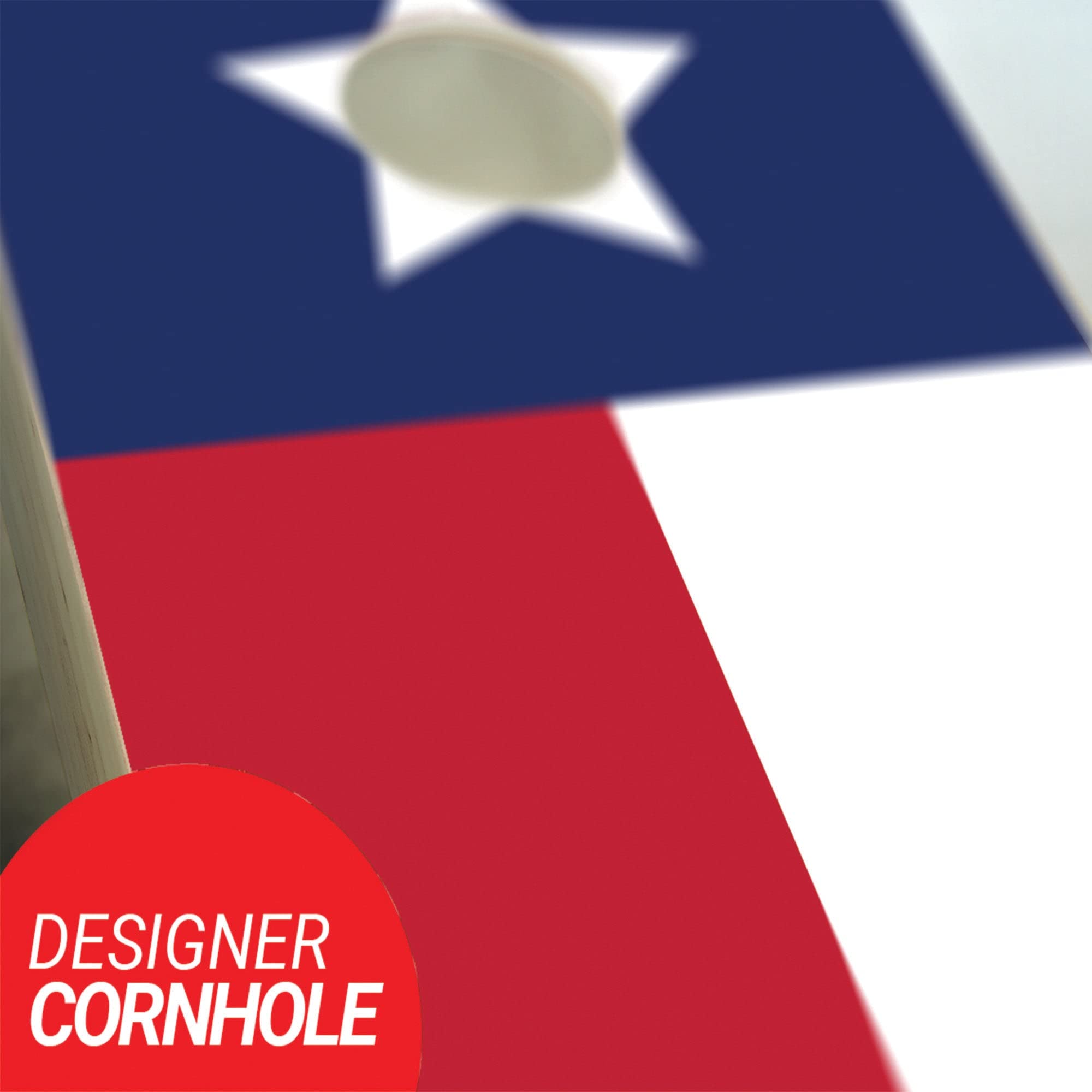 Skip's Garage Texas State Flag Cornhole Board Set - Regulation Size Cornhole Game with Boards, Optional LED Lights & Carrying Cases - Perfect for Backyard BBQs, Tailgating, and Outdoor Parties