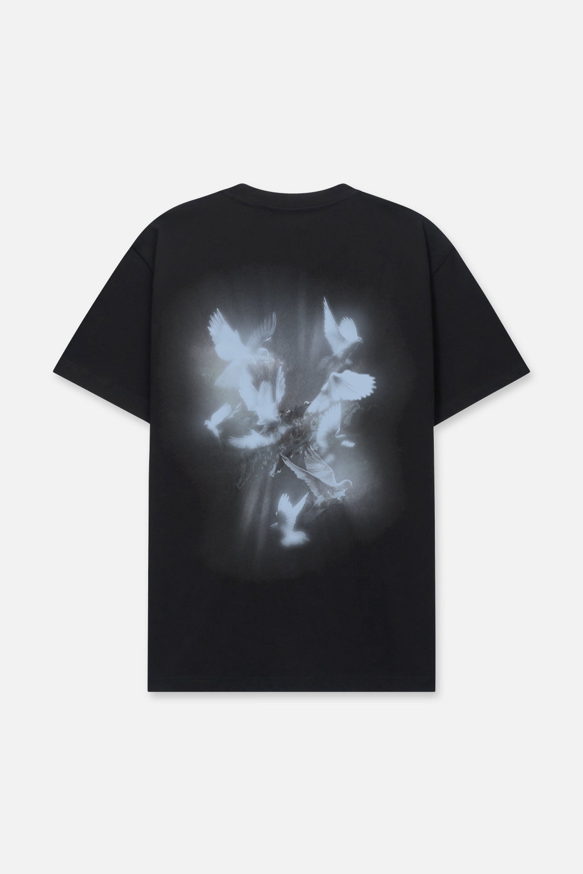 Colin Oversized Short Sleeve T-Shirt with Black Doves Print - Casual Streetwear for Men | Perfect for Summer Outfits, Music Festivals & Urban Fashion