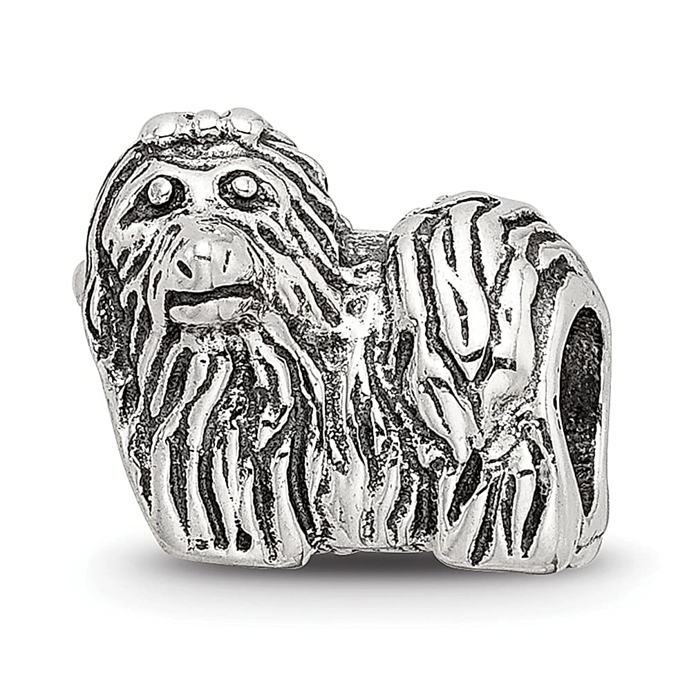 925 Sterling Silver Yorkshire Terrier Dog Charm Bead for Bracelet - Dainty Animal Jewelry Gift for Women | Perfect for Pet Lovers, Birthday & Anniversary Presents