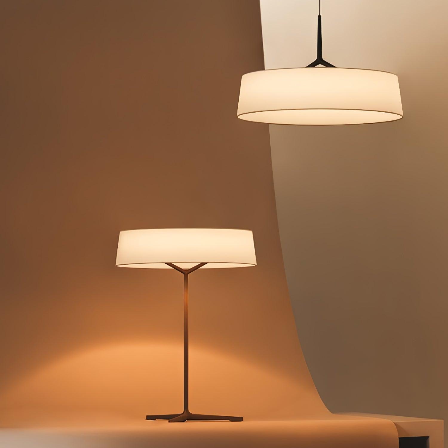 Modern Dama Table Lamp - Stylish LED Nightstand Light for Bedroom, Living Room & Office - Warm White & Cool White Dimmable Lighting for Reading, Relaxing & Decor