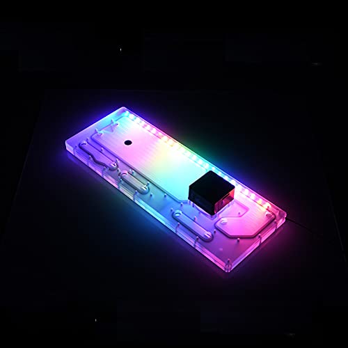 Bykski RBW Acrylic Distro Plate with DDC Pump for Thermaltake View 51 Case - Custom Water Cooling Distribution Board for PC Liquid Cooling System - Perfect for Gaming Rigs and High-Performance Builds