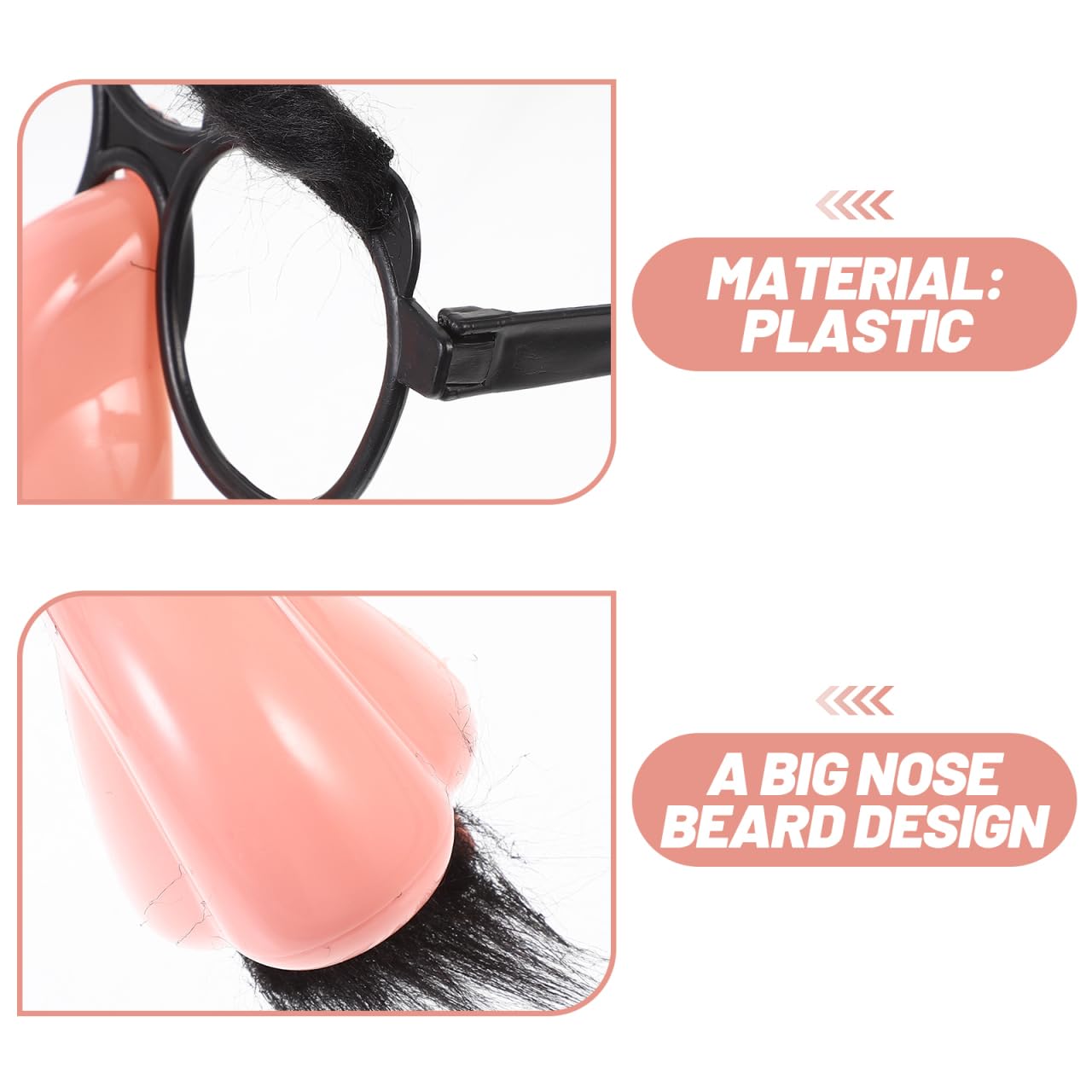 Alipis Disguise Glasses with Fake Nose - Funny Big Nose Glasses with Attached Eyebrows & Mustache - Perfect for Halloween Costumes, Party Favors & Cosplay Events