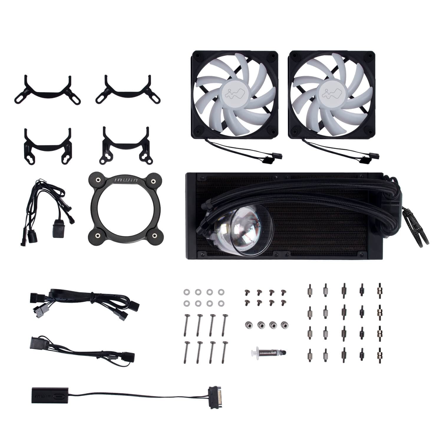 InWin NR24 240mm RGB AIO Liquid CPU Cooler | High-Performance Cooling for Gaming PC & Workstation | Black (IW-LC-NR24) | Perfect for Overclocking & Silent Operation