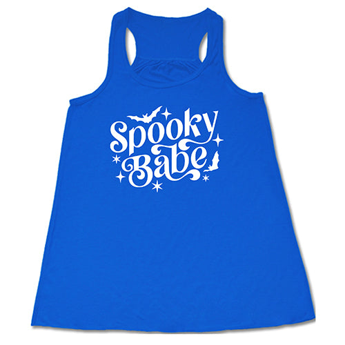 Spooky Babe Shirt - Halloween Women's Graphic Tee - Cute Ghost Print T-Shirt for Women - Perfect for Halloween Parties, Costume Outfits & Fall Fashion