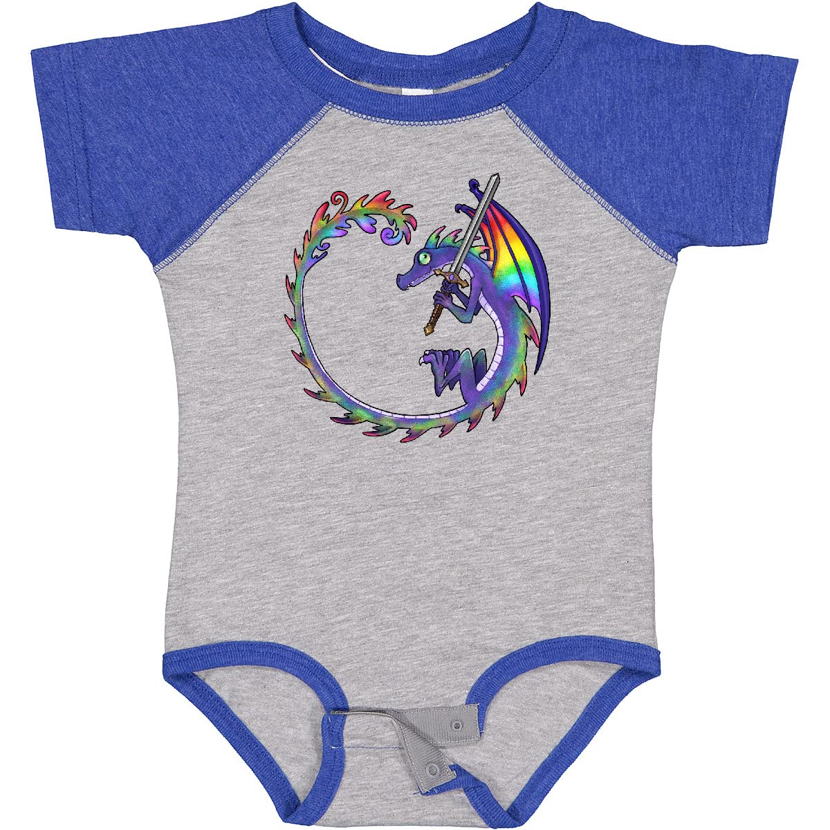 Inktastic Rainbow Dragon Baby Bodysuit - Perfect for Fantasy Lovers