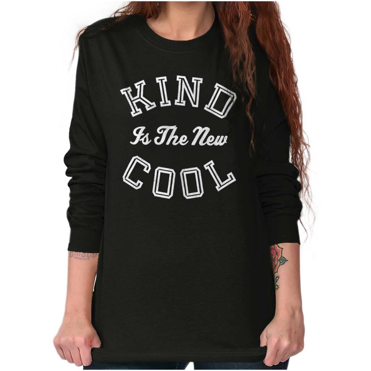Kind is The Nice Happy Gym Women's Long Sleeve T-Shirt - Comfortable Workout Top for Yoga, Running & Fitness