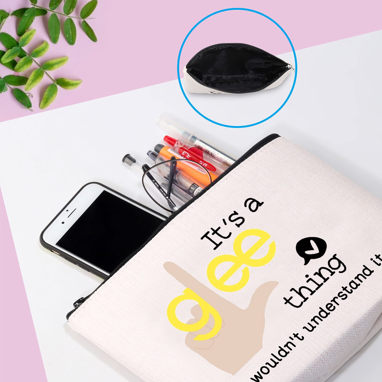 Funny Musical Comedy Inspired Makeup Travel Bag - Zipper Pouch for Women, Wife, Mom & Friends - Perfect Gift for Glee Fans - Medium Size Cosmetic Organizer - Great for Travel, Daily Use & Gift Giving