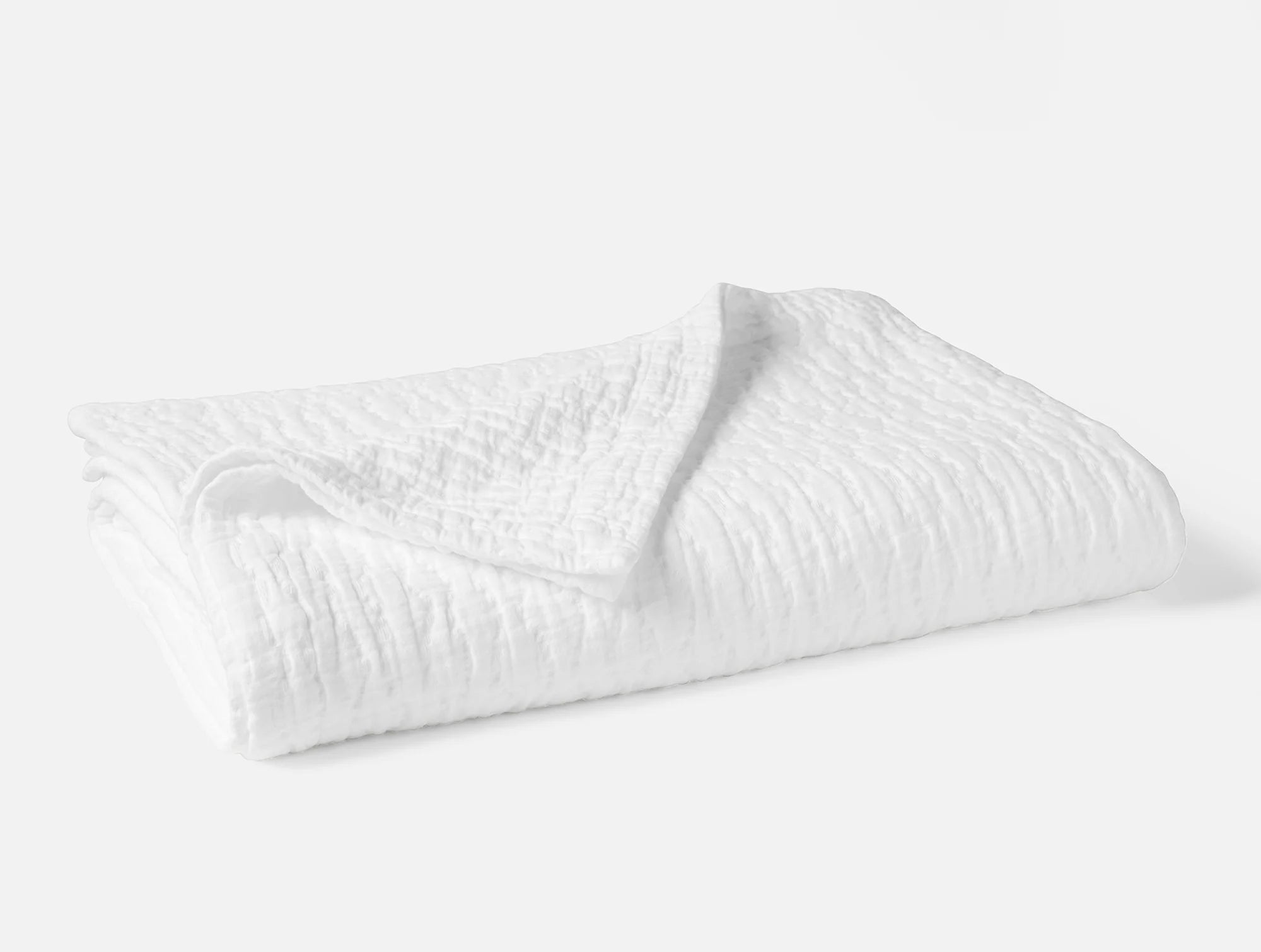 Organic Pescadero Matelasse Blanket - Soft & Cozy Handwoven Cotton Throw for Bed, Sofa & Outdoor Use - Eco-Friendly Home Decor Gift