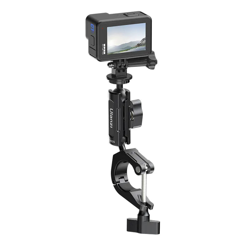 Ulanzi Universal Bike & Motorcycle Handlebar Mount for GoPro Hero 13, Insta360 & Action Cameras - Secure Clamp for Cycling, Motorcycling & Outdoor Adventures - Model C018GBB1