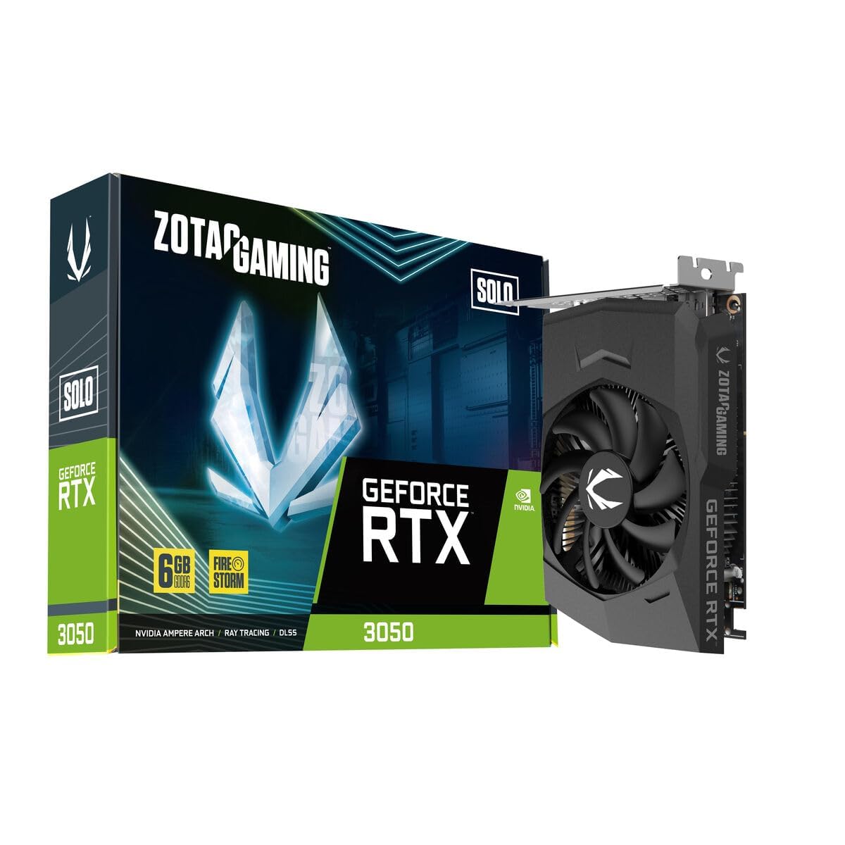 Zotac Gaming GeForce RTX 3050 6GB GDDR6 Graphics Card - 96-bit, 1470MHz Boost Clock, 14000MHz Memory, 3x DisplayPort & HDMI - Perfect for 1080p Gaming, Streaming & Content Creation